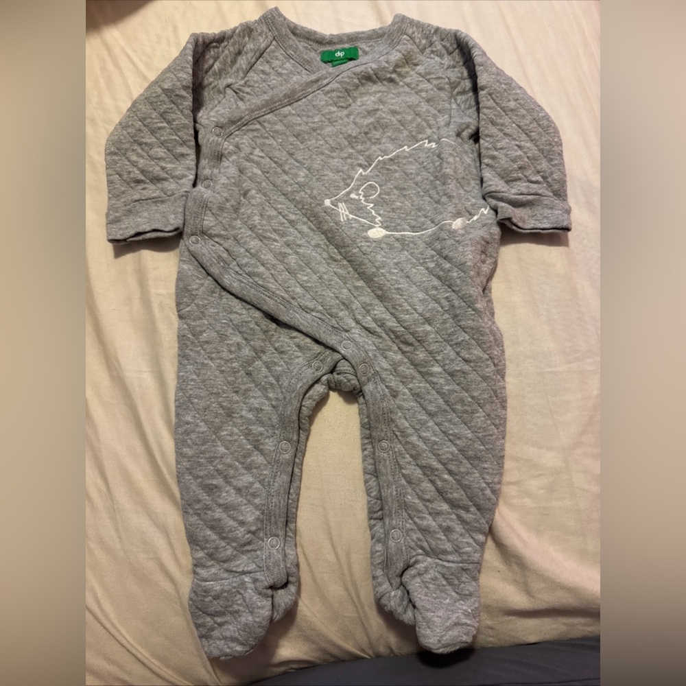 dip Quilted Gray‎ Kids Footie